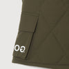 STRAIGHT QUILT PUFFER SKIRT KHAKI