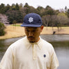 #OVERLAP LOGO JAQUARD KNIT POLO IVORY