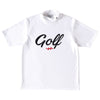 GOLF LOGO MOCK NECK S/S TEE WHITE