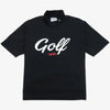 GOLF LOGO MOCK NECK S/S TEE - BLACK