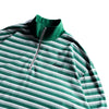 Half ZIP Border L/S SWEAT SHIRT Green