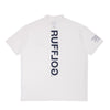 VERTICAL LOGO MOCK TEE WHITE