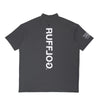 VERTICAL LOGO MOCK TEE CHARCOAL