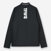 LS SIDE MESH MOCK T BLACK