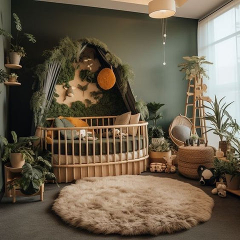Forest and Nature Inspired Themed Baby Nursery Room
