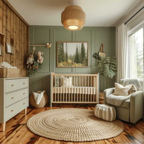 Forest and Nature Inspired Themed Baby Nursery Room