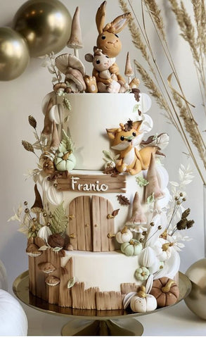 Forest Woodland Wonderland Baby Shower Cake