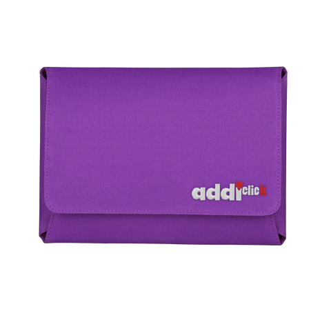 Closed purple case for Addi Click by Woolly Hugs
