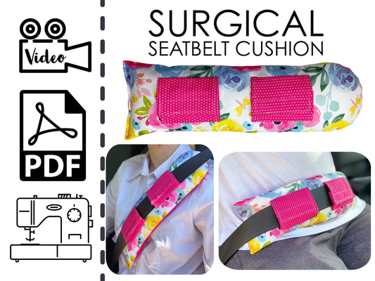 Surgery Recovery Pillow Sewing Pattern & VIDEO Tutorial Printable PDF Easy  DIY Gift to Sew C-section, Augmentation, Heart, Shoulder 