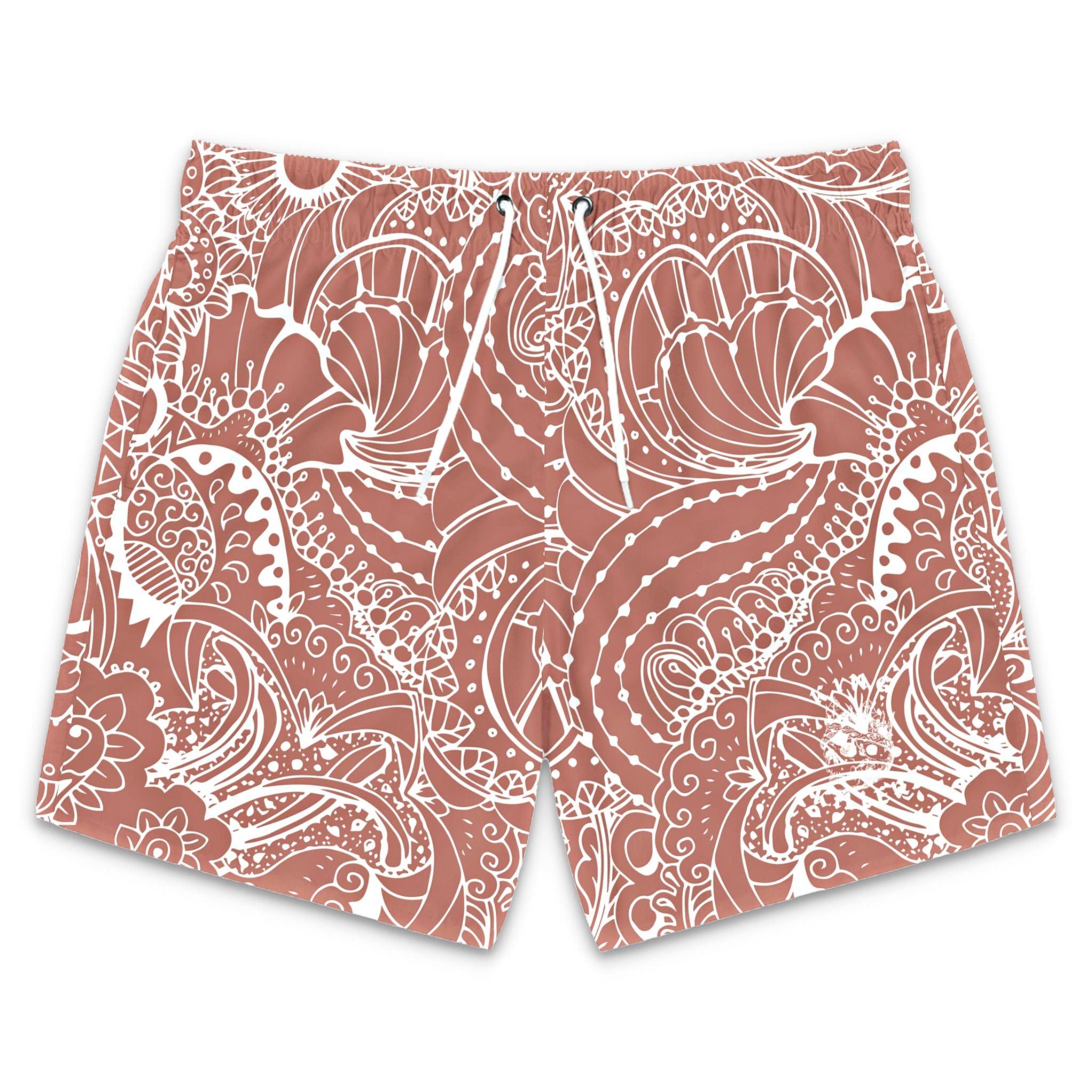 Nude Pink Mandala Pattern Swim Trunks - King Killers product image