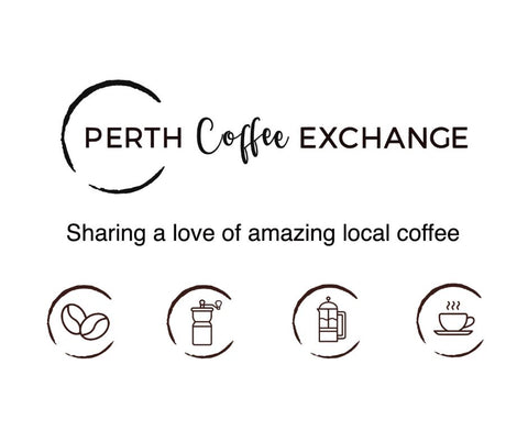 Perth Coffee Exchange logo and icons