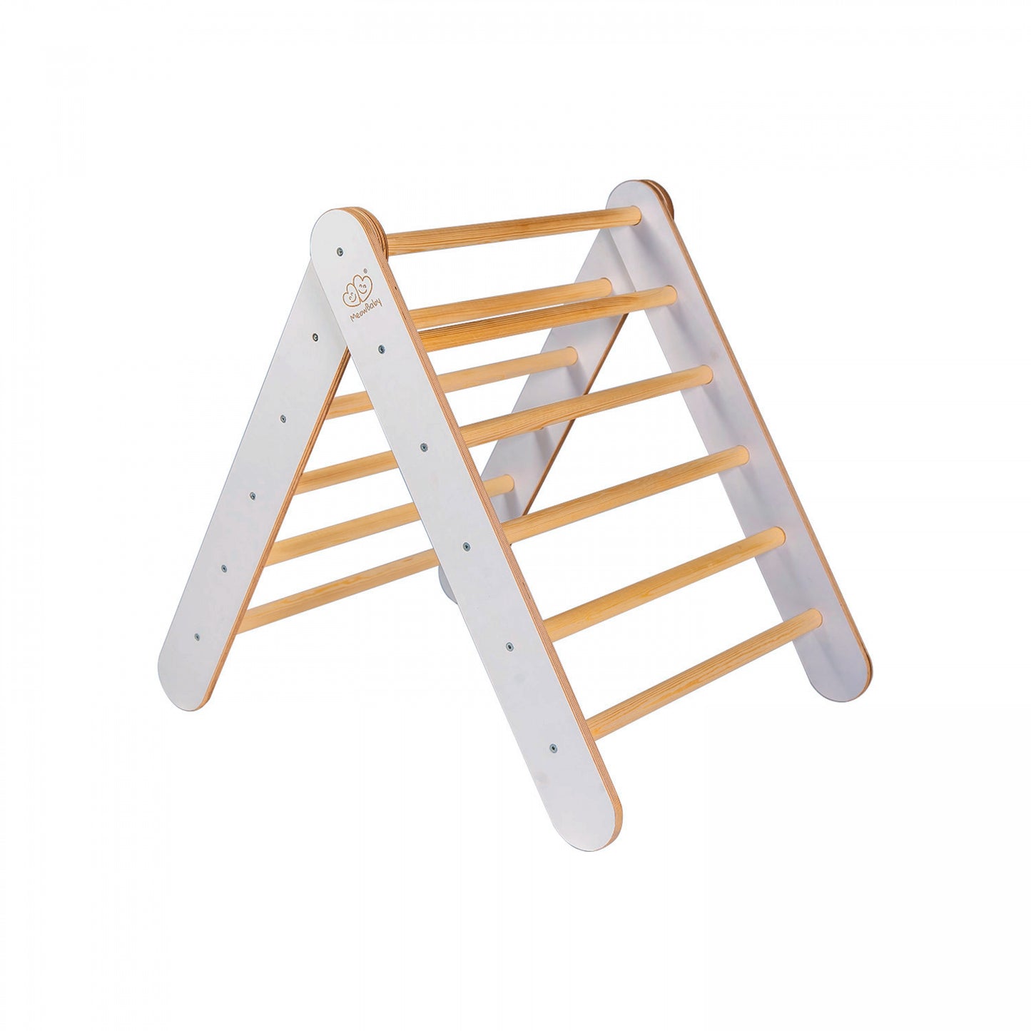 Houten Ladder - - Klimdriehoek 60x61cm MeowBaby Grijs Toys 'n Living