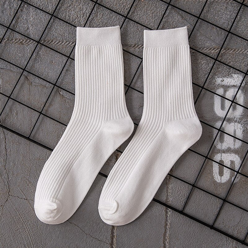 Wavmit  2022 Graduation party  Spring Autumn Men's Socks Sports Middle Tube Harajuku Women's Socks Cotton Comfortable Solid Color Clothing For Boysv