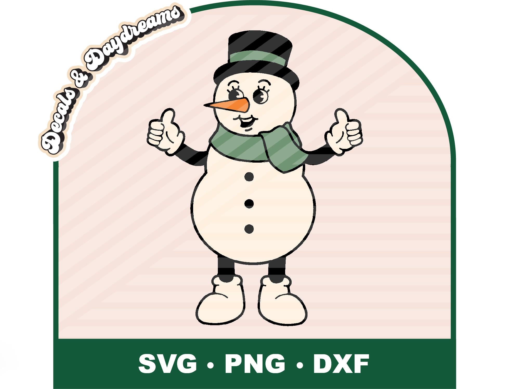 Retro Snowman Decal