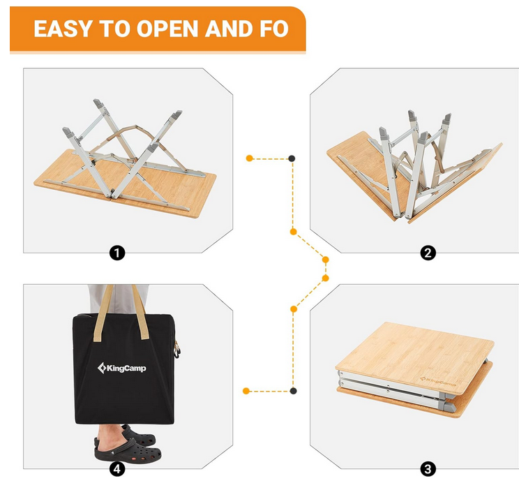 KingCamp Bamboo Camping Table