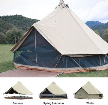 KingCamp Outdoor Gear 4-Season Khan Canvas Tent Hot Tent