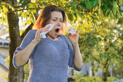 Pollenallergie Frau 