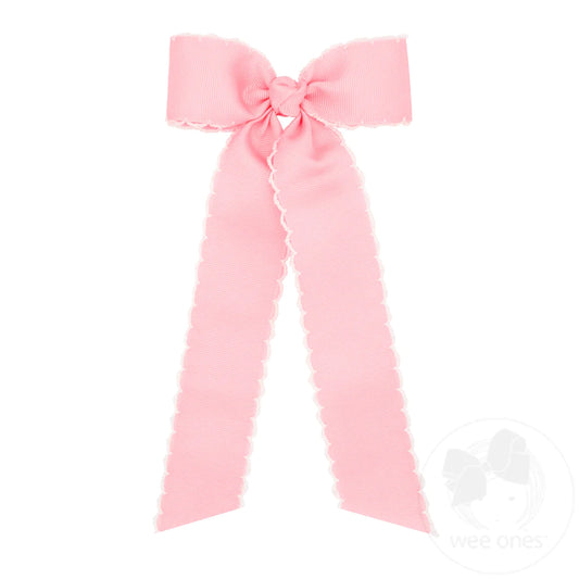 Medium French Satin Long Bowtie  Light Pink – Magpies Nashville