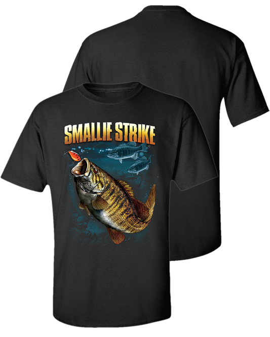 Smallmouth Bass Smallie Strike T-Shirt and Can Cooler Combos