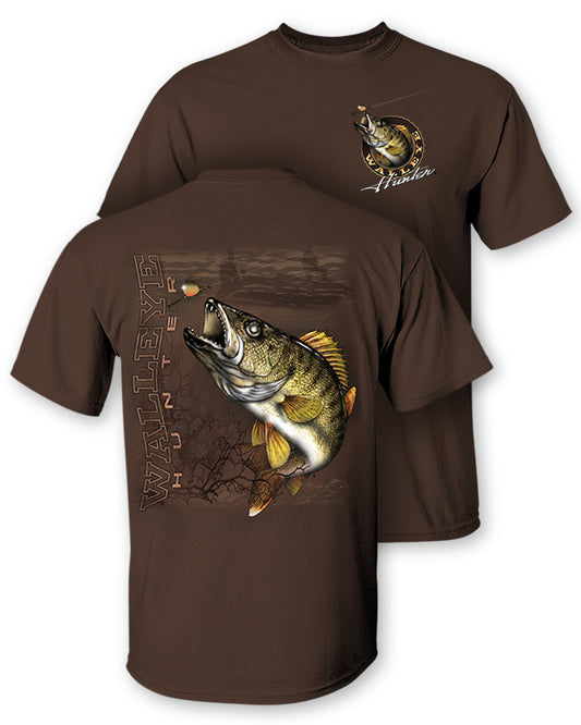 Walleye Hunter Full Front Design Short Sleeve T-Shirt – Follow The Action  Product Lines