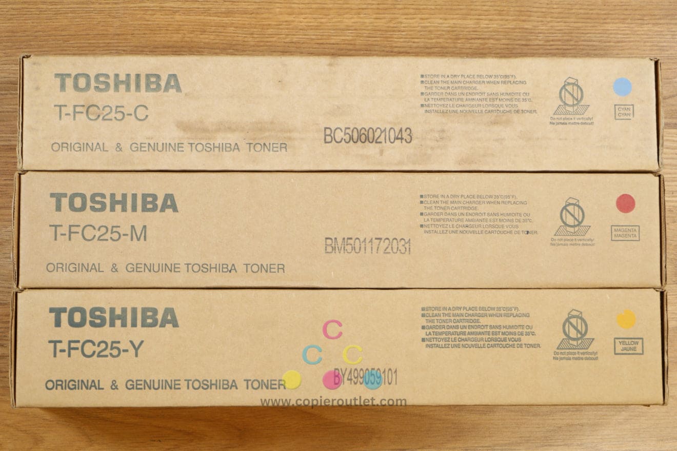 Genuine Toshiba T-FC25 CMY Toner Cartridge eSTUDIO 2040C 2540C 3040C 3540C 4540C