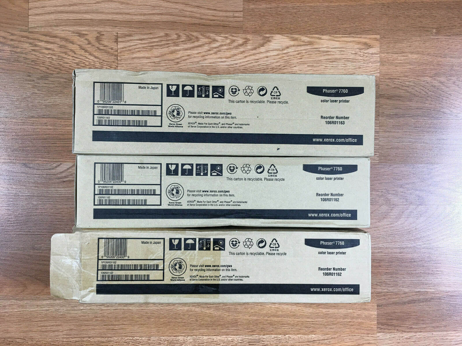 3 Xerox Phaser 7760 Y & K Toner Cartridge 106R01162 106R01163 -FedEx 2Day Air!! - copier-clearance-center