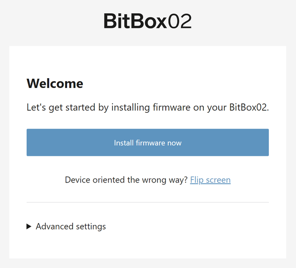 BitBox02 Firmware Update Page