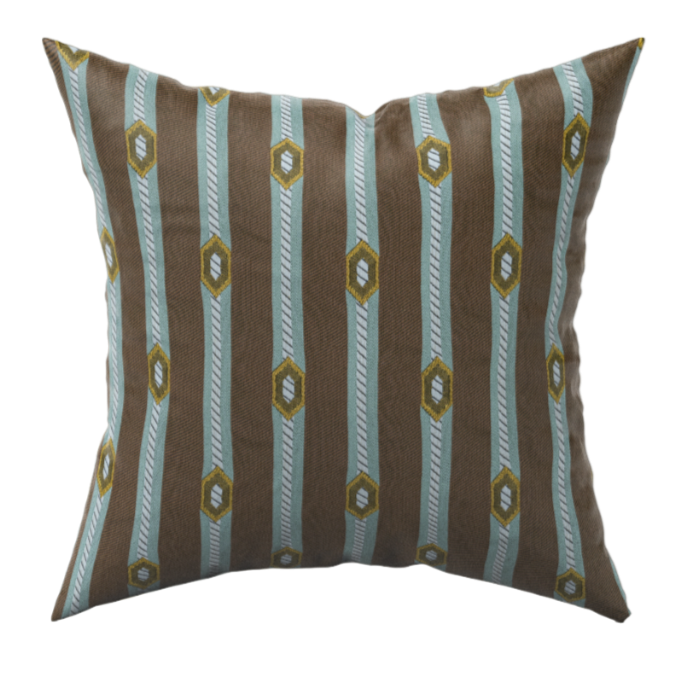 DIAMOND STRIPE - BROWN CUSCINO - Isidera product image