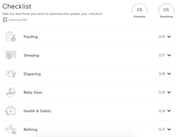 Babylist Desktop Categorization