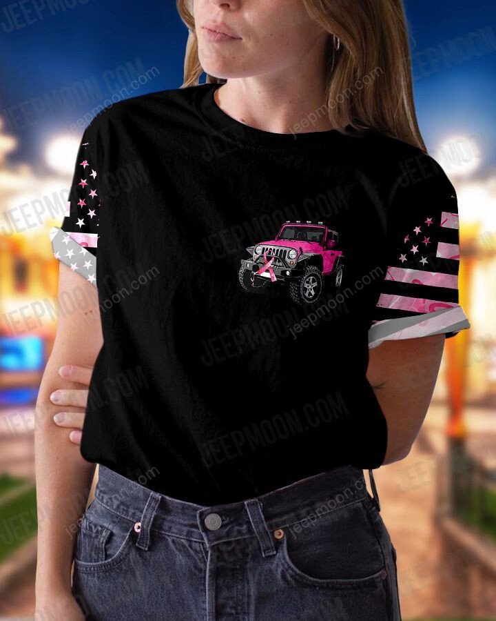 Jeep Breast Cancer T-shirt Crack Flag – Aljaira.com