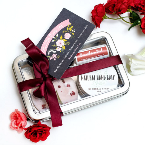 Exquisite Rose Bath & Body Gift Set Made By Herbal Chest