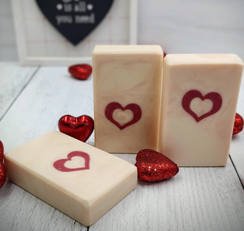 Artisan Made Valentine's Day Soap Made By Mosaic Garden Soapworks