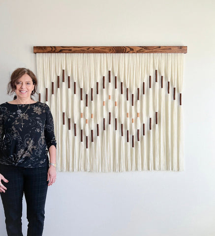 Linking Threads Fiber Art - "Valley" Wall Hanging