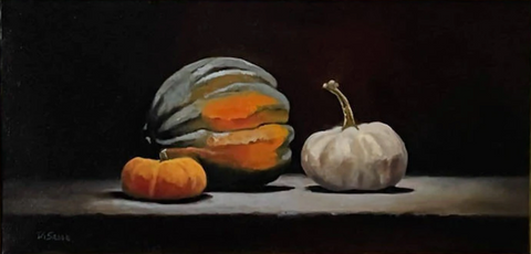 A Trio of Squashes - Original Painting by Suzanne DiSessa