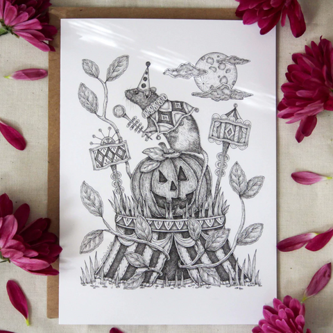 Halloween Greeting Card with Art Print - Mackenzie Myrick
