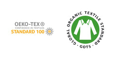 Oeko-tex Standard 100 und Gets zertifizierte Bio-Baumwolle