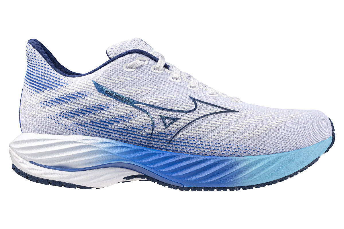 Mizuno Wave Rider 28 D White/Estate Blue/Mugen Blue Mens