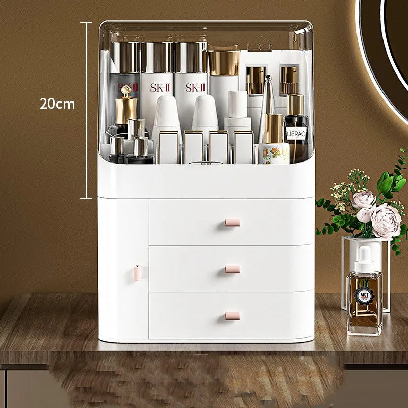 Multifunctional Cosmetic Box Transparent Makeup Jewelry Drawer Organizer