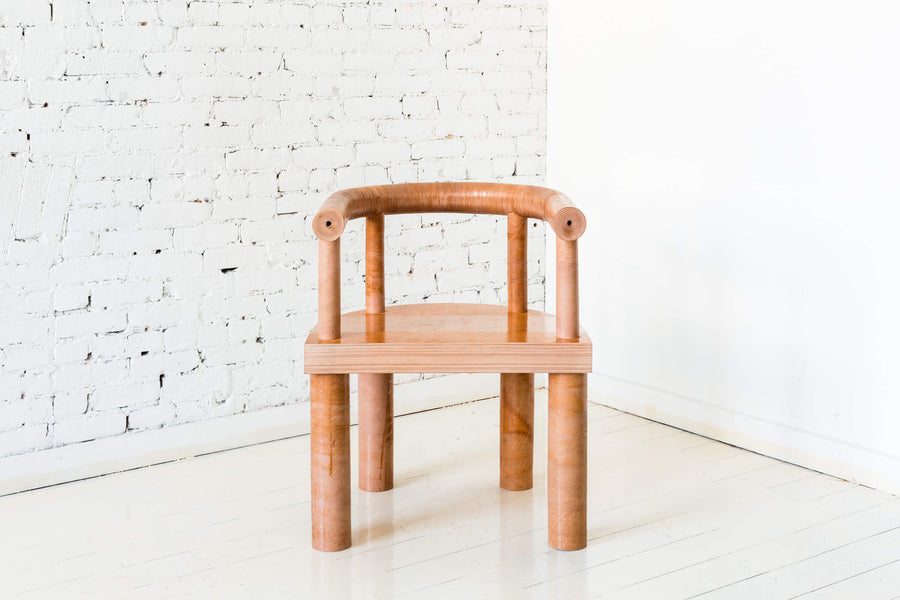 Stacked Leather Chair_In Stock