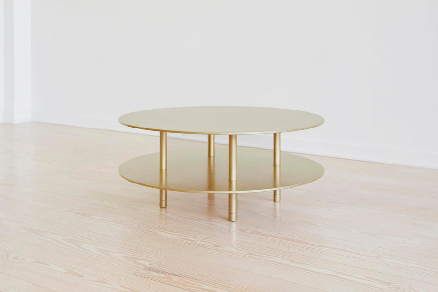 STRATA COFFEE TABLE Two Tier / Metal / Round