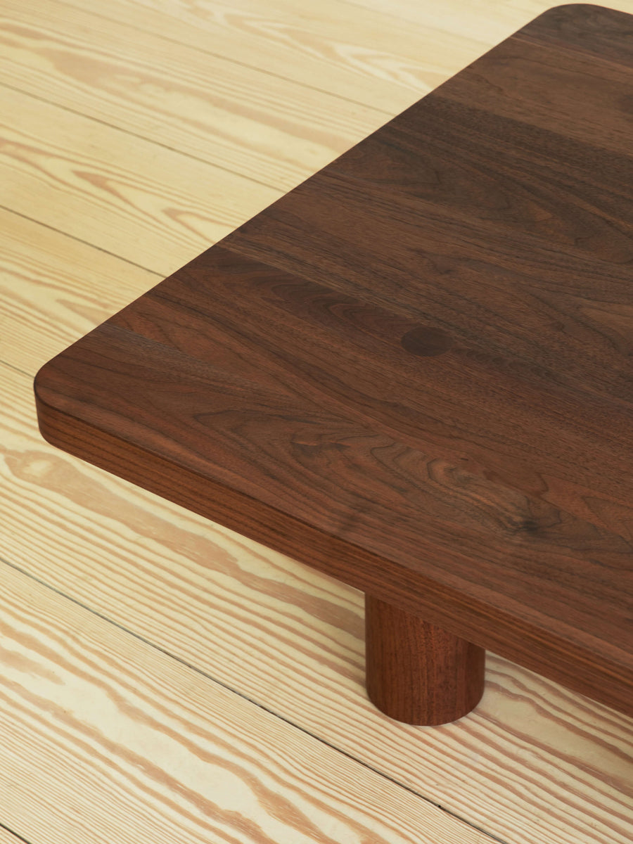 Walnut Column Coffee Table_In Stock