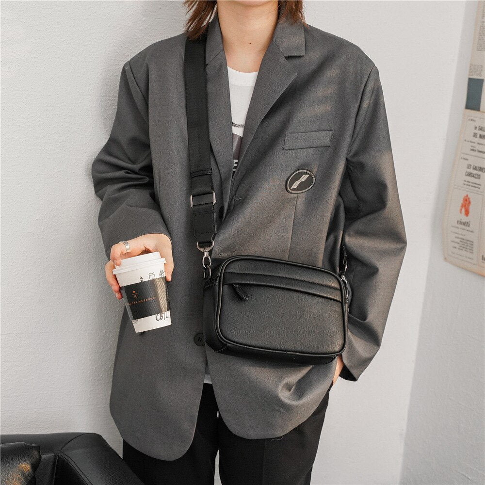 Leather Messenger Bags Small Shoulder Crossbody Bag Solid Designer