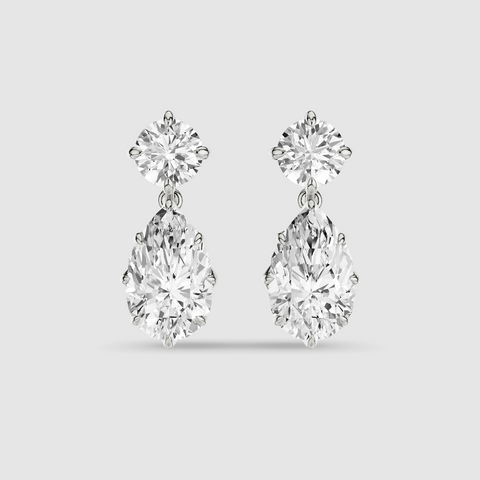 solitaire dangler earrings with multiple stones