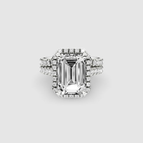 Solitaire Engagement Ring - Emerald Cut