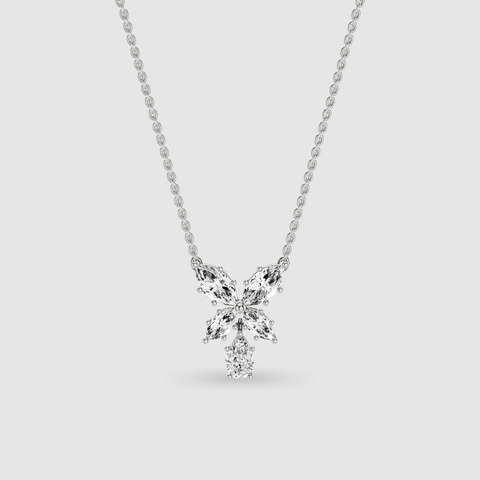 Daisy Solitaire Pendant - Multi Stone