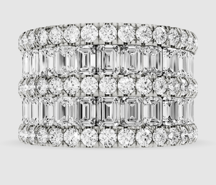 dc empress lab grown diamond ring - multistone