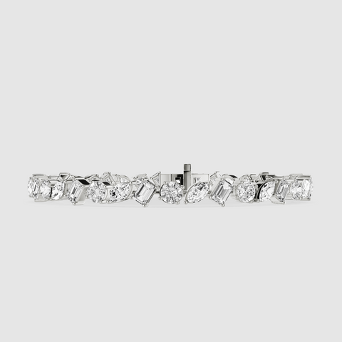 lab grown tennis bracelet - multistone