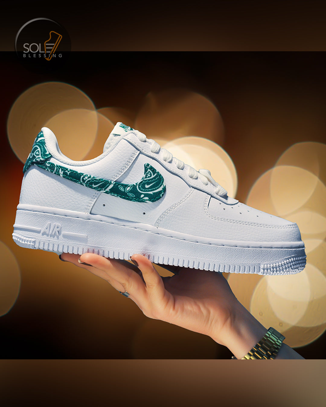 Air Force 1 Green Paisley – SOLEBLESSING