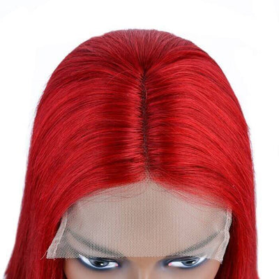 Lovmuse selling dazzling red hair 4x1 T part bob human hair wig, lovemuse, lov muse, love muse.