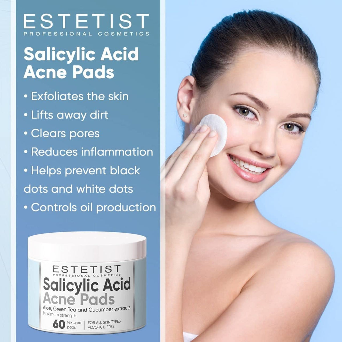 Salicylic Acid Acne Pads Maximum Strength Facial Peel Resurfacing And Exfoliating Radiance Pads